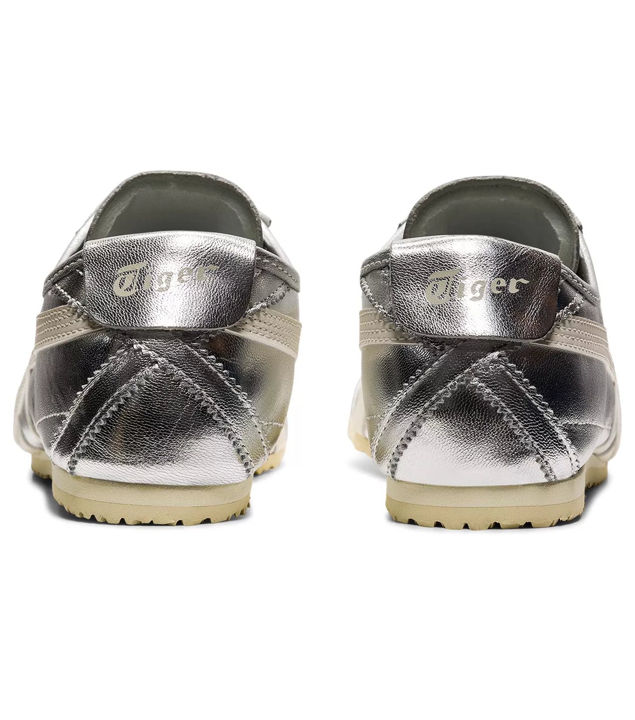 Onitsuka Tiger Mexico 66 Metallic Silver Sneakers Premium Leather Retro Style – Onitsuka Tiger - Image 6