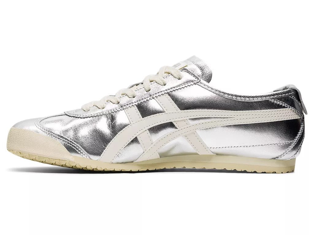 Onitsuka Tiger Mexico 66 Metallic Silver Sneakers Premium Leather Retro Style – Onitsuka Tiger - Image 5