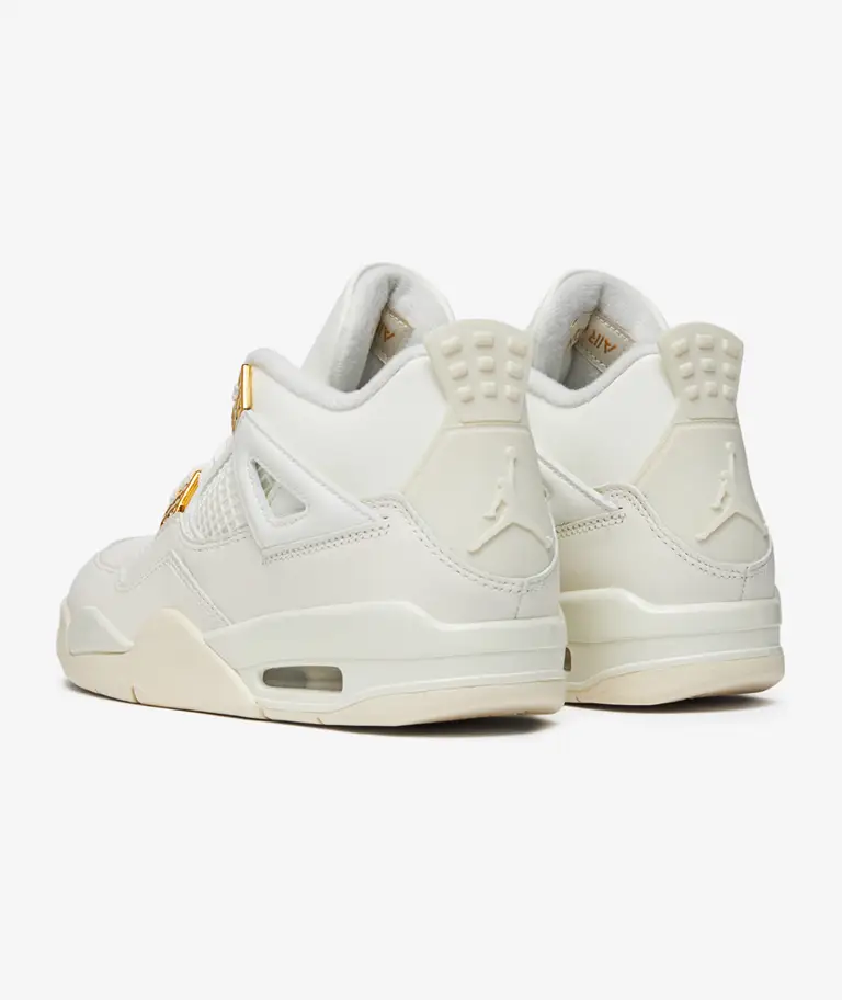 Jordan Womens Air Jordan 4 Retro White Gold - Image 4