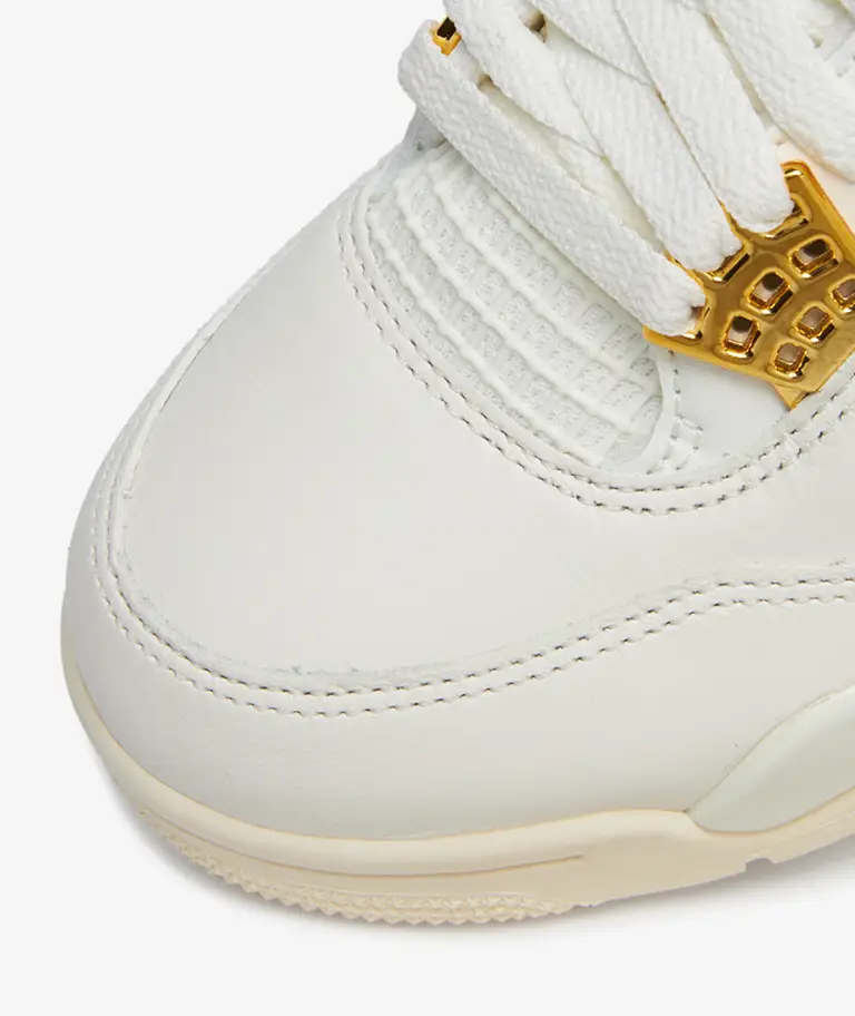 Jordan Womens Air Jordan 4 Retro White Gold - Image 3