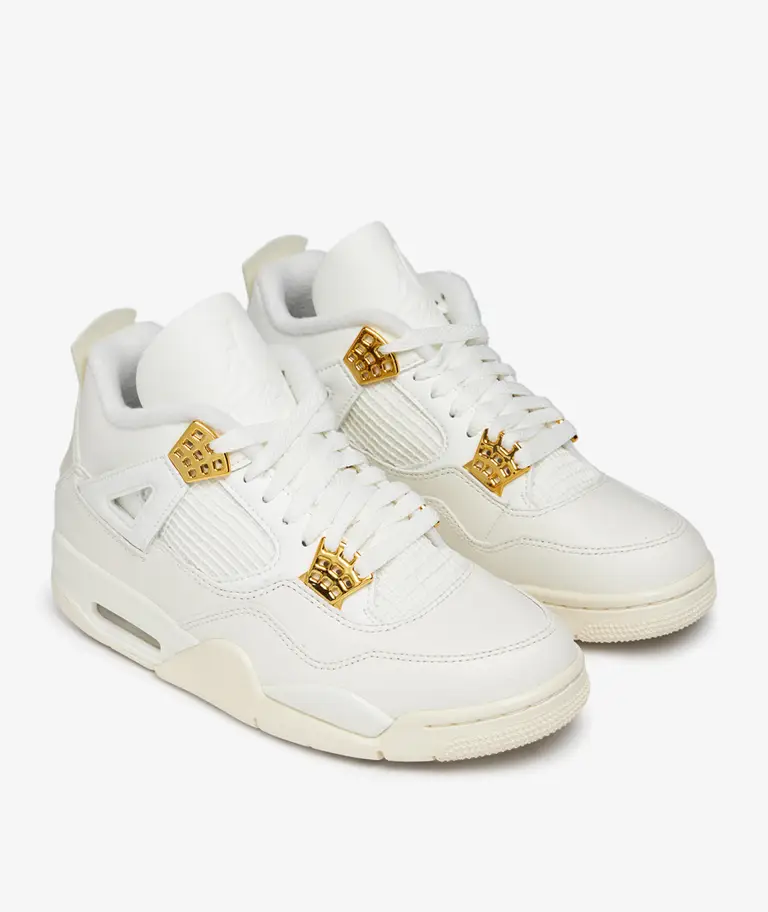 Jordan Womens Air Jordan 4 Retro White Gold - Image 2