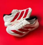 Adidas Adizero Running Shoes White Red Performance Sneakers