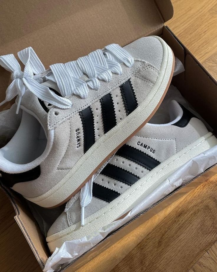 Adidas Campus Grey & Black Strip Sneakers (40-45)