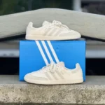 Adidas Samba OG Triple White with Off White Sole Minimal Sneakers