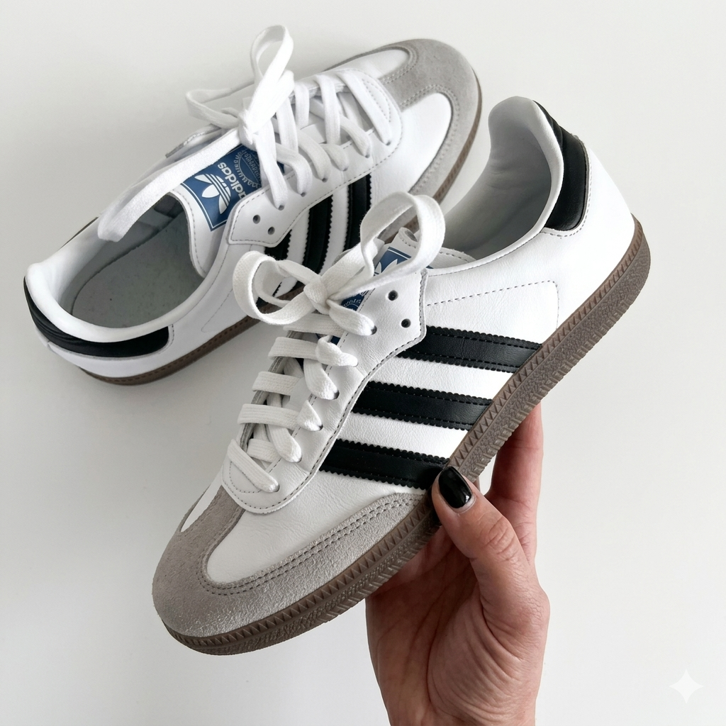 Adidas Samba OG White Black Green Tongue Sneakers Unisex