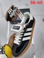 Adidas x Wales Bonner White & Burgundy Sneakers – Classic Gum Sole Casual Shoes