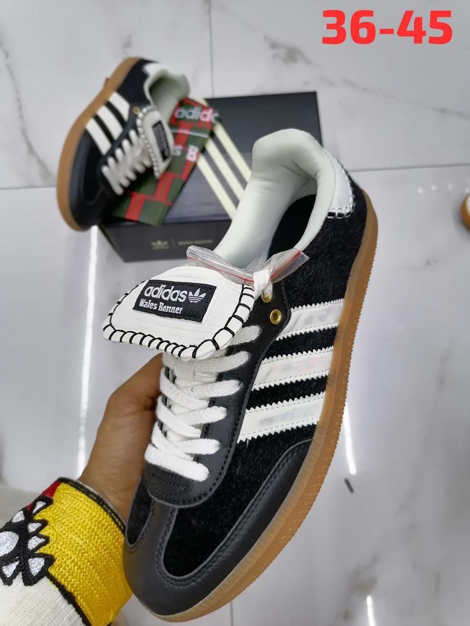 Adidas x Wales Bonner Black & White Sneakers – Limited Edition Gum Sole Shoes