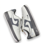 Air Force 1  White with Blue Swoosh Shoes