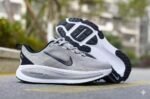 Air Vomero Premium Shoes Light Grey with Black Swoosh & White Sole – Performance Series