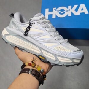 HOKA Mafate Speed 2 Light Grey & White Trail Running Shoes