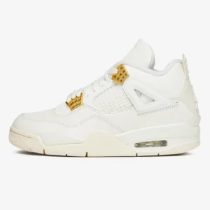 Jordan Womens Air Jordan 4 Retro White Gold