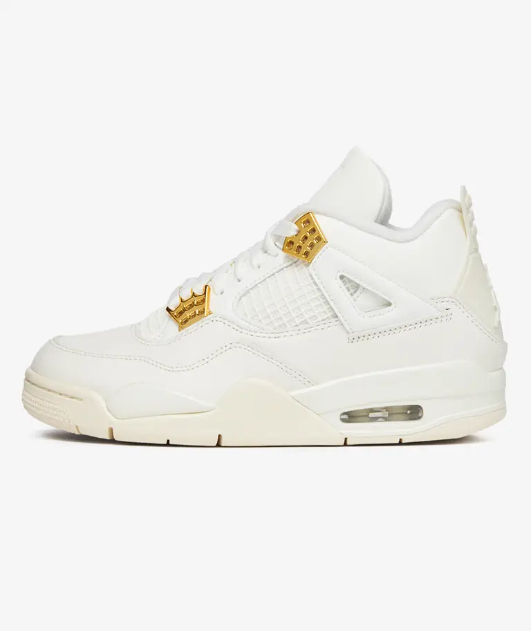 Jordan Womens Air Jordan 4 Retro White Gold