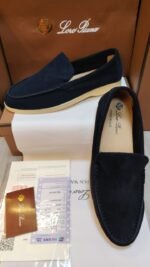 Loro Piana Tan Leather Loafers with Box