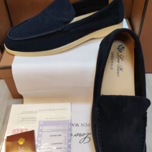 Loro Piana Tan Leather Loafers with Box