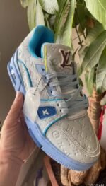 Louis Vuitton LV Trainer Light Grey Blue Sneakers
