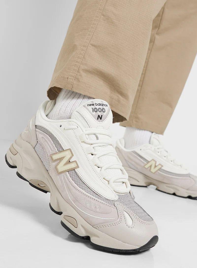 New Balance 1000 Beige Cream Chunky Lifestyle Sneakers