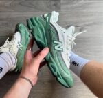New Balance 1000 Green & White Chunky Performance Sneakers