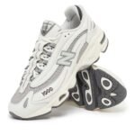 New Balance 1000 White & Light Grey Retro Running Sneakers