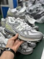 New B. 1906U Light Grey & White Mesh Sneakers