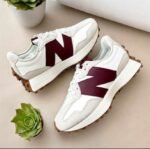 New Balance 327 Off White With Maroon