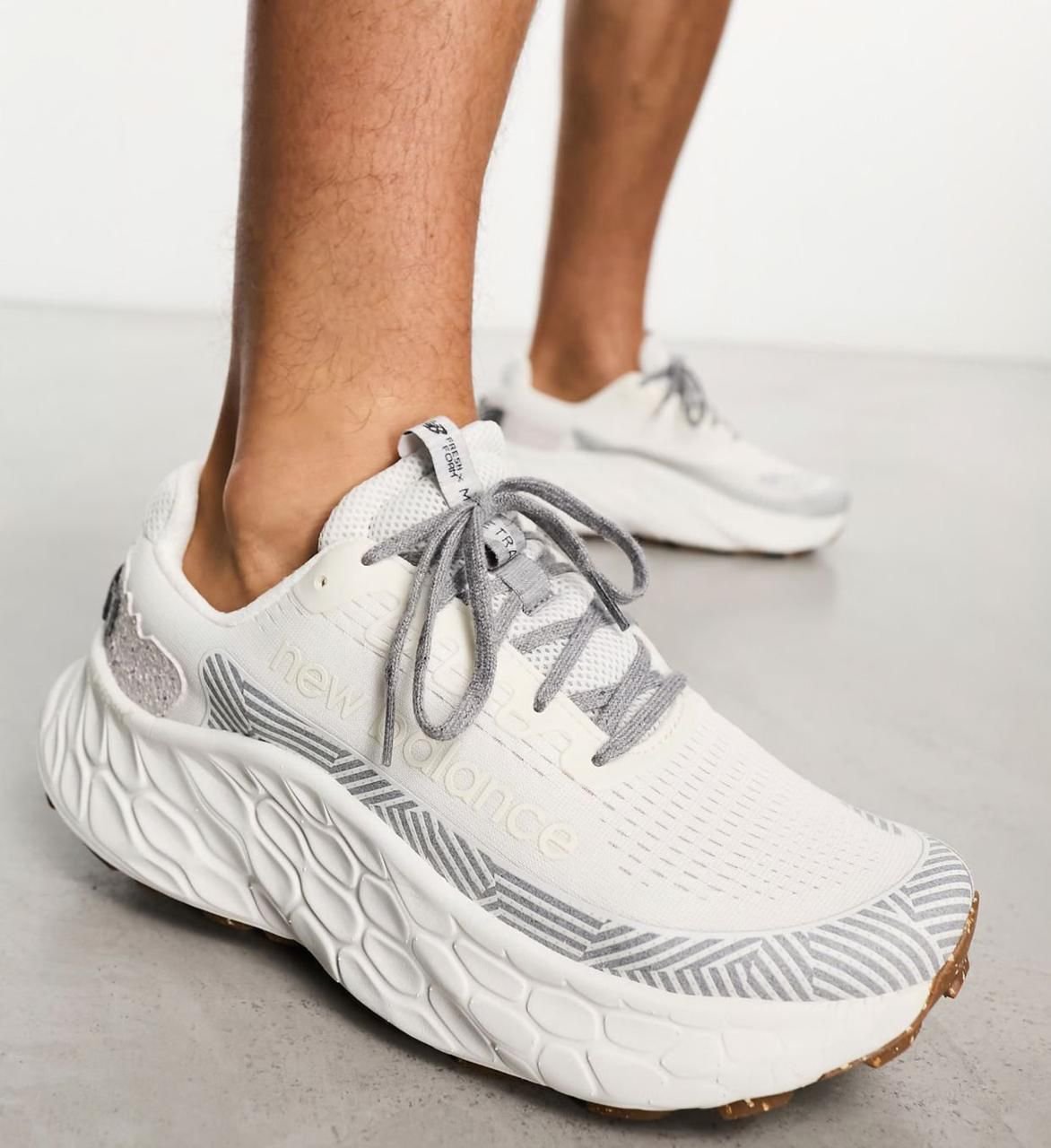 New Balance Fresh Foam Trail More V3 White with Grey Accents