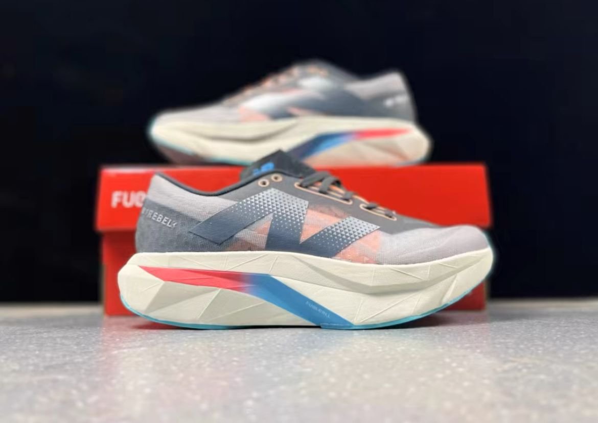 New Balance Grey & Sky Blue Lightweight Running Sneakers
