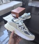 New Balance x Loro Piana Beige & Grey Luxury Sneakers Premium Suede Mesh with Cushioned Sole