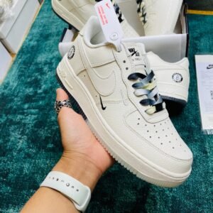 Air Force 1 Beige with Cream Accents – Premium Leather Edition