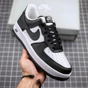 Air Force 1 Black & Grey Sneakers – Street Style Low-Top