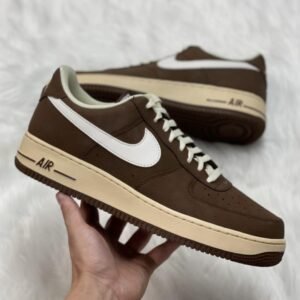 Air Force 1 Brown with White Swoosh – Vintage Street Edition
