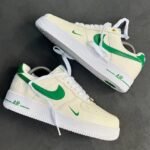 Air Force 1 Cream with Green Swoosh – Fresh Pastel Edition