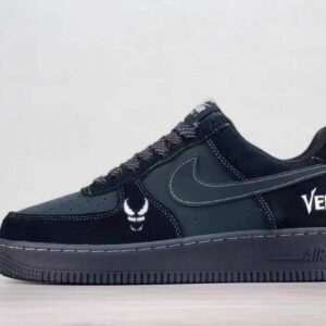 Air Force 1 Low Black Suede with Grey Swoosh