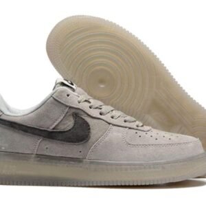Air Force 1 Low Light Grey & Off-White Leather Sneakers