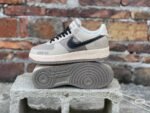 Air Force 1 Sneakers – Beige with Black Swoosh