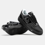 Air Force 1 Triple Black Leather Sneakers – Timeless All-Black Casual Shoes