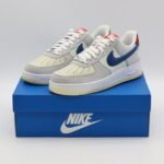 Air Force 1 White Blue & Red Sneakers – Premium Low-Top Casual Shoes