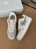 Air Force 1 White & Grey Leather – Minimal Urban Edition