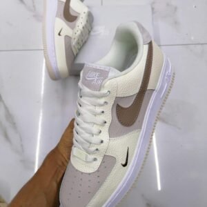 Air Force 1 White & Lavender Suede Sneakers – Soft Tone Edition