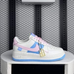 Air Force 1 White Pastel Multicolor Sneakers – Limited Edition Low-Top Casual Shoes
