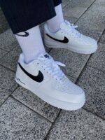 Air Force 1 White with Black Swoosh – Street Classic Edition