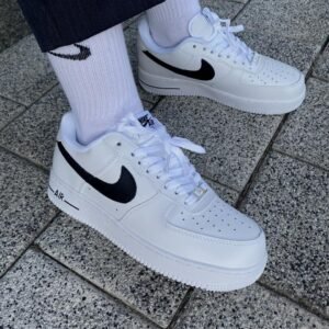 Air Force 1 White with Black Swoosh – Street Classic Edition