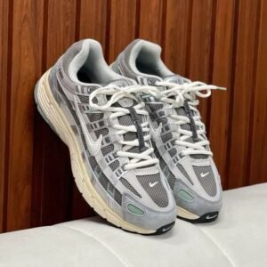 P-6000 - White Gray Casual Sneakers