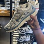 P-6000 - White Silver Athletic Shoes