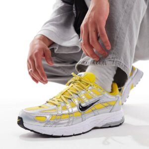 P-6000 - White Yellow Performance Sneakers