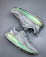 Vomero 18 Grey Sneakers with White & Light Green Detailing