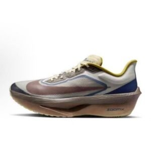 Zoom Fly 6 Brown, Blue & Yellow Running Shoes – Advanced Responsive Road Running Sneakers