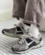 Zoom Vomero 5 Grey & Black Running Sneakers – Breathable Cushioned Trainers