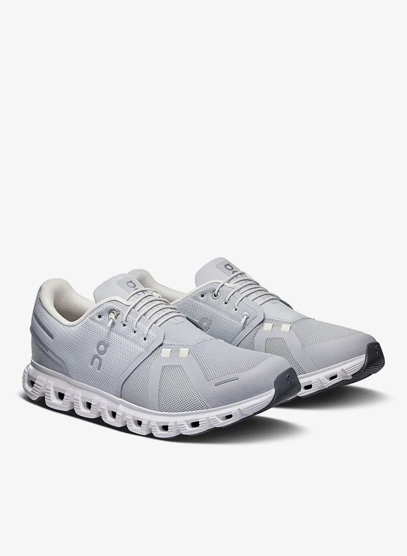 On Cloud 6 All White Running Shoes Clean Minimal Design with CloudTec Cushioning