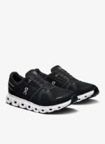 On Cloud 6 Black Running Shoes with White Sole Lightweight Comfort Fit