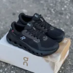 On Cloud Runners Triple Black Premium Running Sneakers with CloudTec Cushioning